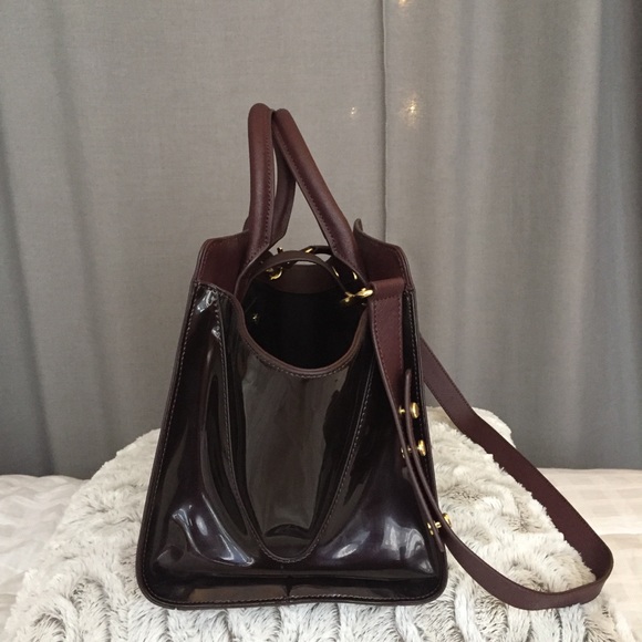 Authentic ZAC POSEN burgundy saffiano leather bag - Picture 6 of 8